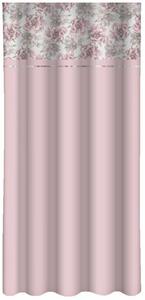 Ružičasta ukrasna zavjesa s printom ružičastih božura Širina: 160 cm | Duljina: 250 cm