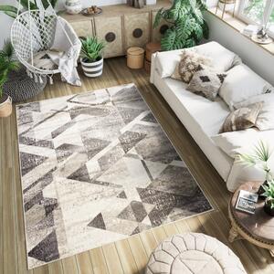 Svestrani moderan tepih s geometrijskim uzorkom u nijansama smeđe Širina: 120 cm | Duljina: 170 cm
