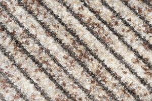 Moderan tepih u smeđim nijansama s tankim prugama Širina: 140 cm | Duljina: 200 cm