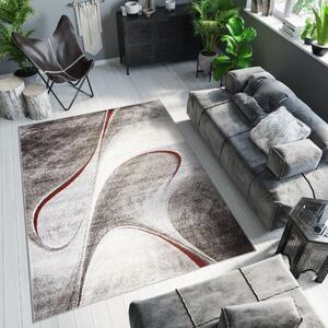 Moderan tepih u smeđim nijansama s apstraktnim uzorkom Širina: 140 cm | Duljina: 200 cm