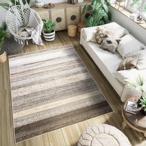 Moderan tepih s prugama u smeđim nijansama Širina: 80 cm | Duljina: 150 cm