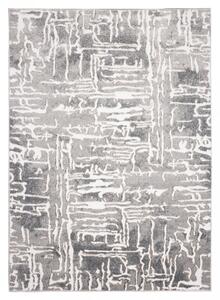 Sivi dizajnerski tepih sa svijetlim apstraktnim uzorkom Širina: 120 cm | Duljina: 170 cm