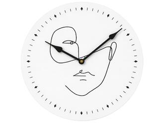 Zidni sat LINE FACE 29 cm, bijeli