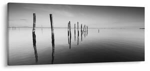 Slika crno-bijele vodene površine (120x50 cm)