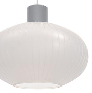 EGLO Dasmina viseća svjetiljka, Ø 25 cm, bijela/krom, staklo, E27, prigušiva, Bijela, Dnevni boravak/blagovaonica, Staklo