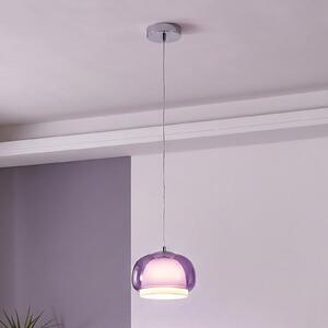 EGLO Belomontejo viseća lampa, Ø 22 cm, ružičasto-prozirna, staklo, prigušiva, Ružičasta ruža, Dnevni boravak/blagovaonica, Staklo