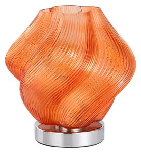 EGLO Stolna lampa Meliciano, narančasta, staklena, visina 23 cm, E27, Naranča, Dnevni boravak/blagovaonica, Staklo