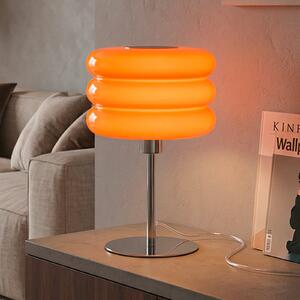 EGLO Stolna lampa Tortora, narančasta, staklo, metal, visina 30 cm, E14, Naranča, Dnevni boravak/blagovaonica, Staklo
