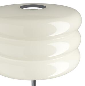 EGLO Podna lampa Tortora, bijela, staklo, metal, visina 153 cm, E27, Bijela, Dnevni boravak/blagovaonica, Staklo