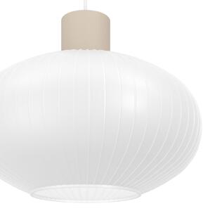 EGLO Dasmina viseća svjetiljka, Ø 25 cm, bijela/pješčana, staklo, E27, prigušiva, Bijela, Dnevni boravak/blagovaonica, Staklo