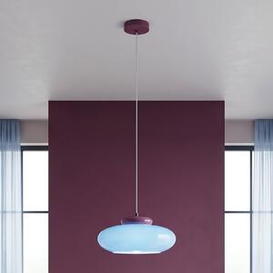 EGLO Berardelli viseća lampa, ružičasto/plava, ravna, Ø 30 cm, staklo, E27, prigušiva, Plava, Dnevni boravak/blagovaonica, Staklo