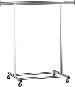 Jurhan Stalak za odjeću na kotačićima INEZ, max. 90 kg, 83,5x45x160 cm, srebrni