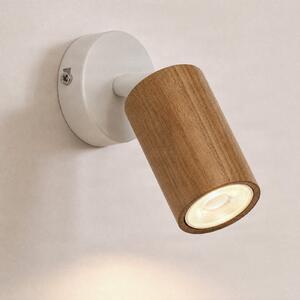 Luminex Nisse zidni reflektor, bijeli, dubina 18 cm, jednostruko svjetlo, drvo/metal, prigušiva, Bijela, Dnevni boravak/blagovaonica, Drvo, Zidni reflektor