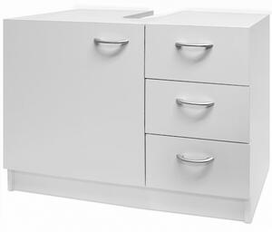 Casaria Ormarić ispod umivaonika s 3 ladice SILKE, 63x30x54 cm, bijeli