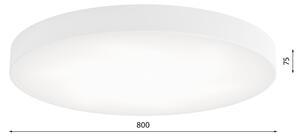 LED Stropna svjetiljka CLEO LED/96W/230V 3000K pr. 80 cm bijela