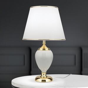 Orion LA 4-1229 - Stolna lampa OVUM 1xE27/40W/230V 48 cm keramika bijela/zlatna