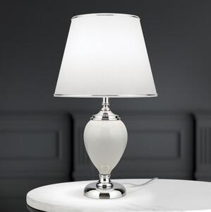 Orion LA 4-1229 - Stolna lampa OVUM 1xE27/40W/230V 48 cm keramika bijela/krom