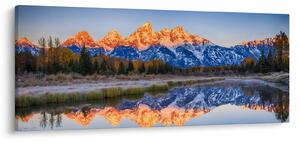 Slika snježnih planinskih vrhova (120x50 cm)