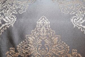 Sivo-zlatni prekrivač s detaljnim uzorkom Širina: 170 cm | Duljina: 210 cm