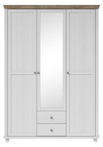 Zondo Ormar za garderobu s ogledalom Elvina S Typ 19 (bijeli pepeo + hrast lefkas). 1030994