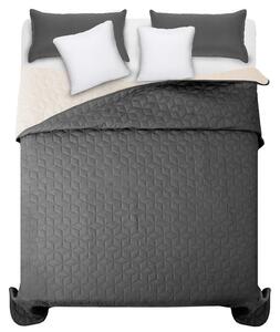 Visokokvalitetan tamno sivi prekrivači za bračni krevet s uzorkom dijamanta 220 x 240 cm