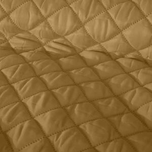 Moderan prošiveni prekrivač smeđe/žute boje Širina: 170 cm | Duljina: 210 cm