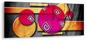 Apstraktna slika s povijesnim simbolima (120x50 cm)