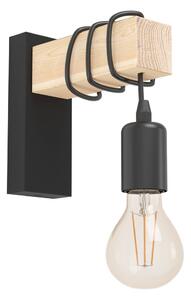 Crna/u prirodnoj boji zidna lampa TOWNSHEND – EGLO