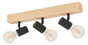 Crna/u prirodnoj boji stropna svjetiljka 5x48 cm TOWNSHEND 3 – EGLO