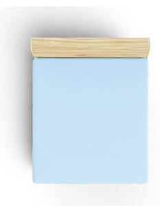 Svijetlo plava pamučna plahta s gumom 140x200 cm – Mijolnir