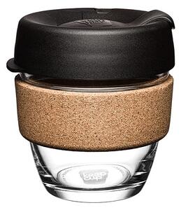 Crna/smeđa putna šalica 227 ml Brew Cork Black S – KeepCup