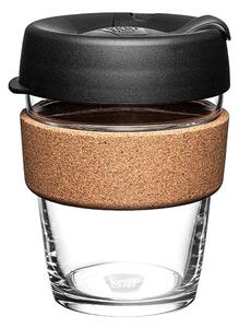 Crna/smeđa putna šalica 340 ml Brew Cork Black M – KeepCup