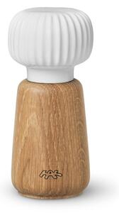 Mlin za začine od drveta hrasta s porculanskim detaljima Kähler Design Hammershoi, visina 13 cm
