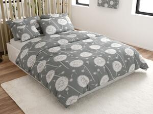 Pamučna posteljina DANDELION BLEND siva hotelski džep Dimenzije posteljine: 70 x 90 cm | 140 x 200 cm