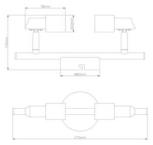 Globo 57385-2 - LED Reflektorska svjetiljka KINLEY 2xGU10/3W/230V