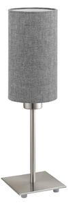 Eglo - Stolna lampa TUNJA 1xE27/60W/230V 26,5 cm mat krom/siva