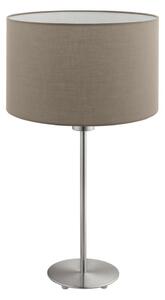 Eglo - Stolna lampa TUNJA 1xE27/60W/230V 38,5 cm mat krom/taupe