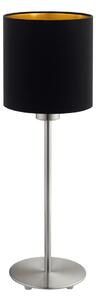 Eglo - Stolna lampa TUNJA 1xE27/60W/230V 38,5 cm mat krom/crna