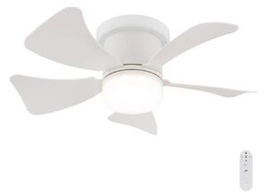 Globo 03609W - LED Prigušivi stropni ventilator HINES LED/10W/230V + DU bijela