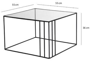 Crni stolić za kavu 55x55 cm Outline - Neostill
