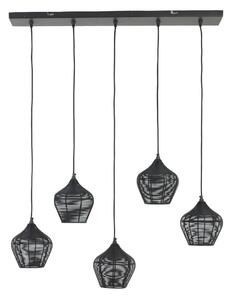 Crna stropna svjetiljka 100x20 cm Alvaro - Light & Living