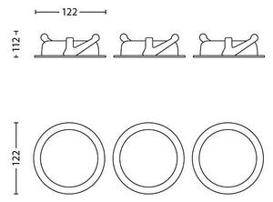 Philips 59183/31/16 - SET 3x LED ugradbena svjetiljka ASTEROPE LED/4,5W/230V