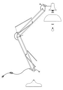 Eglo 94705 - Podna lampa BORGILLIO 1xE27/60W/230V