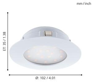 Eglo 95887- LED ugradna svjetiljka PINEDA 1xLED/12W/230V