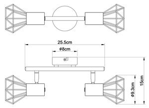 Globo - Stropna svjetiljka 2xE14/40W/230V