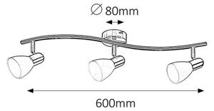 Rabalux 6303 - Stropna svjetiljka SOMA 3xE14/40W/230V