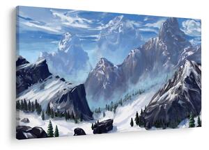 Slika - Naslikane planine (90x60 cm)