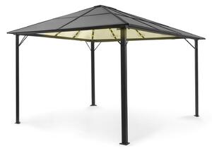 Blumfeldt Panteon Solid Sky Ambient Solar, sjenica s nadstrešnicom, 3 × 4 m, polikarbonat, aluminij, osvjetljenje