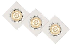 Lucide 11002/15/31 - SET 3x LED ugradbena svjetiljka FOCUS 3xGU10/5W/230V bijela