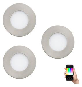 Eglo 32882-SET 3x LED RGB Prigušiva ugradbena svjetiljka FUEVA-C 1xLED/3W/230V